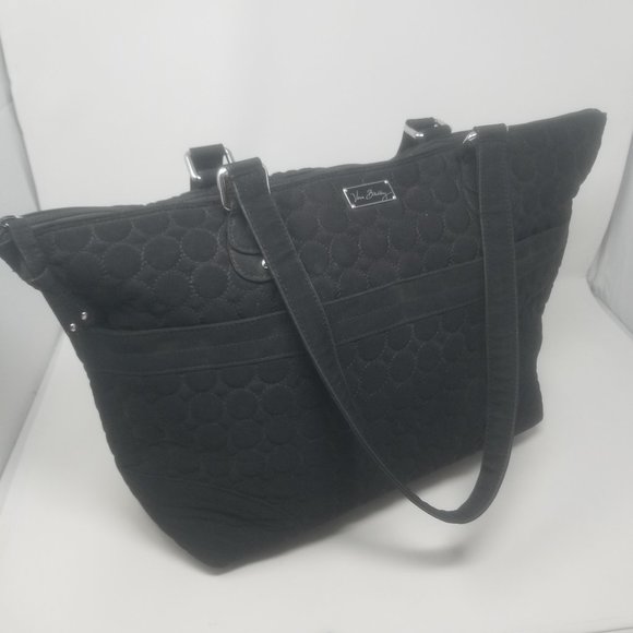 Vera Bradley Ultimate Baby Quilted Performance Twill Black Diaper Bag Change Pad - Picture 2 of 11